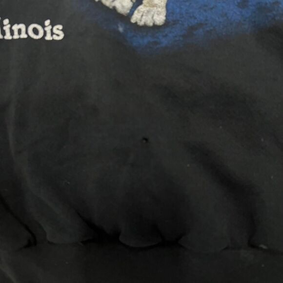 Black Nature Wolf Crewneck Sweatshirt Art Unlimited Planets Faded Made in USA - Picture 8 of 8